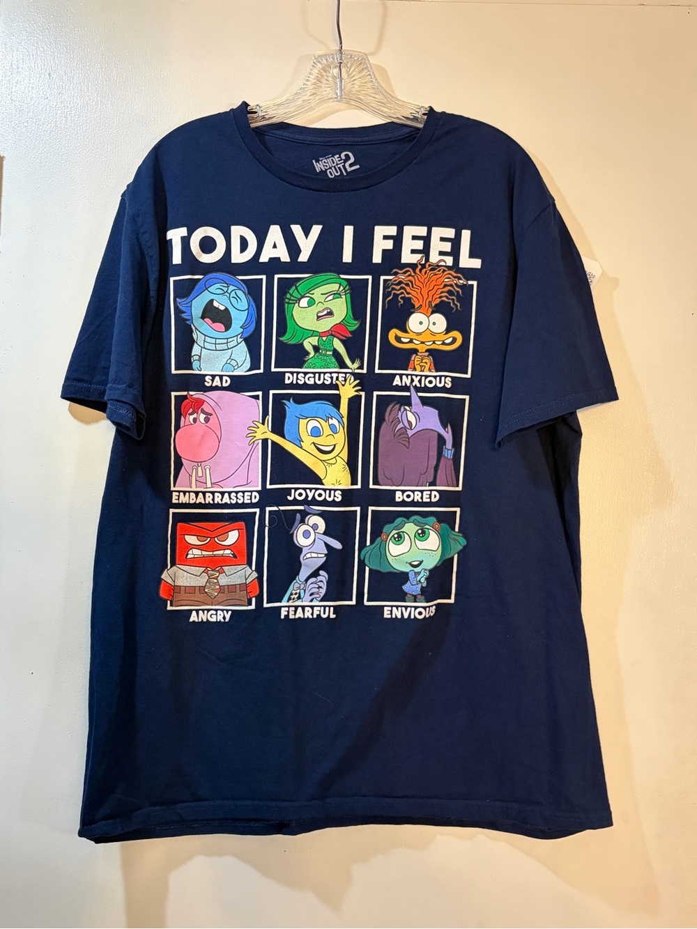 Disney Pixar Inside Out 2 "Today I Feel" Graphic T-Shirt Mens Size XL